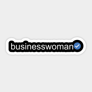 Verified Businesswoman (White Text) Sticker